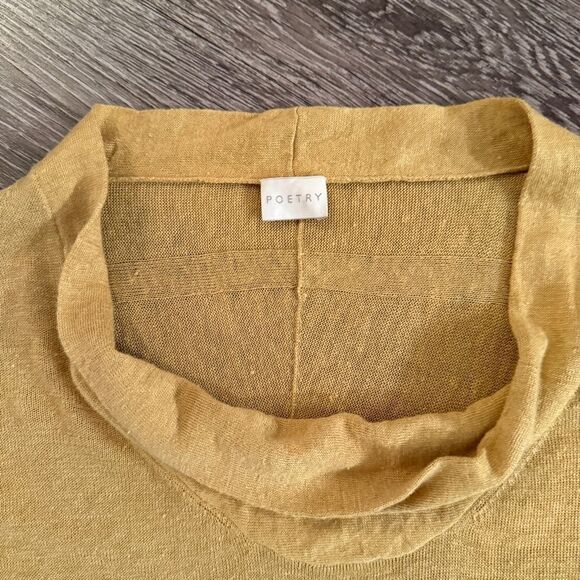 Poetry Golden Yellow Linen top - Picture 5 of 9